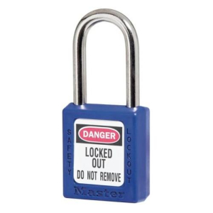 Master Lock 410BLU Zenex Thermoplastic Safety Lockout Padlock, 410, 1-1/2 W X 1-3/4 H Body, 1-1/2 In H Shackle, Kd, Blue (6 pcs / Box)