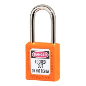 Master Lock 410ORJ Zenex Thermoplastic Safety Lockout Padlock, 410, 1-1/2 W X 1-3/4 H Body, 1-1/2 In H Shackle, Kd, Orange (6 pcs / Box)