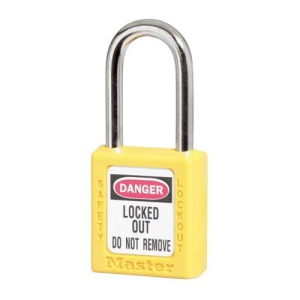 Master Lock 410YLW Zenex Thermoplastic Safety Lockout Padlock, 410, 1-1/2 W X 1-3/4 H Body, 1-1/2 In H Shackle, Kd, Yellow (6 pcs / Box)