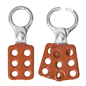 Master Lock 416 Safety Series Lockout Hasp, Aluminum, 1-1/2 In W X 4-3/8 In L, 1 In Jaw Dia