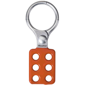 Master Lock 417 Safety Series Lockout Hasps, 2 In W X 4 7/8 In L, 1 1/2 Jaw Dia.