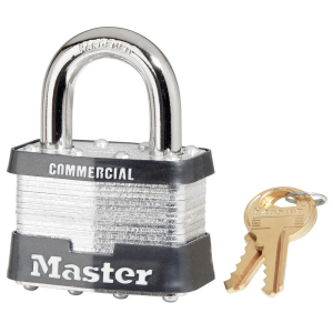 Master Lock 5KA-A549 No. 5 Laminated Steel Padlock, 3/8 In Dia X 15/16 In W X 1 In H Shackle, Silver/Gray, Keyed Alike, Keyed A549 (6 pcs / Box)