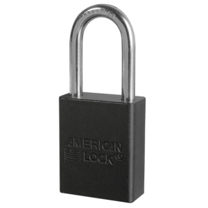 Master Lock A1106NRBLK Anodized Aluminum Safety Padlocks, 1/4 In D, 1 1/2 In L X 3/4 In W, Black (6 pcs / Box)