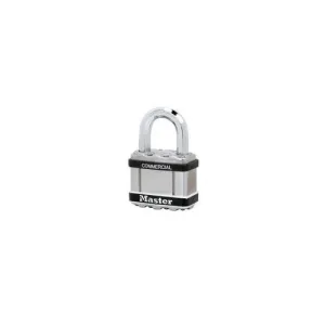 Master Lock M5KASTS-A1378 Wide Commercial Magnum Laminated Steel Padlock, Alike-Keyed, No A1378, 1 In Shackle Height, 2 In Body Width, Silver (6 pcs / Box)