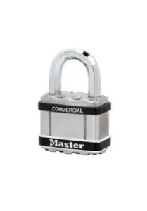 Master Lock M5KASTS-A1378 Wide Commercial Magnum Laminated Steel Padlock, Alike-Keyed, No A1378, 1 In Shackle Height, 2 In Body Width, Silver (6 pcs / Box)