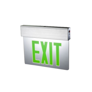 Medinah Power EDGE-ES-2SG-S Dual Face Edge-Lit Exit Sign-Green