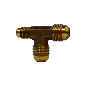 Midland Industries 10176 Reducing Tee, 3/8 in SAE 45 deg Male Flared x 3/8 in SAE 45 deg Male Flared x 5/8 in, Brass