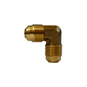 Midland Industries 10408 90 deg Elbow, 3/8 in Male Flared x 3/8 in Male Flared, Brass