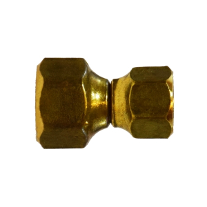 Midland Industries 10489 Reducing Swivel Union, 5/8 in SAE 45 deg Female Flared x 1/2 in SAE 45 deg Female Flared, Brass