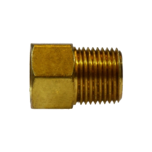 Midland Industries 12038 Adapter, 1/2 in Female Inverted Flared x 1/4 in Male NPTF, Brass