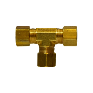 Midland Industries 18108 Tee, 3/4 in Compression x 3/4 in Compression x 3/4 in Compression, Brass