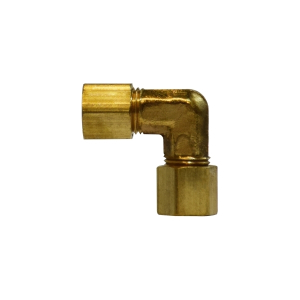 Midland Industries 18126 90 deg Union Elbow, 3/8 in Compression x 3/8 in Compression, Brass