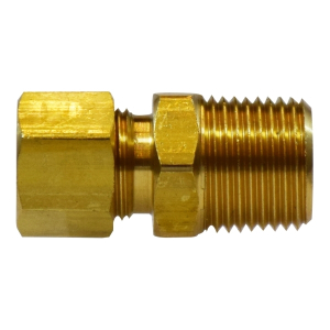 Midland Industries 18185 Adapter, 5/16 in Tube OD x 3/8 in Male NPTF, Brass