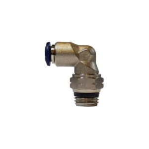 Midland Industries 20085N 90-deg Swivel Elbow, 1/2-in Push-to-Connect x 3/8-in Male Global Thread, Brass, Nickel-Plated