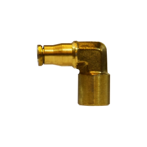 Midland Industries 20091 Female 90-deg Elbow, 3/8-in Push-to-Connect x 1/4-in Female NPTF, Brass