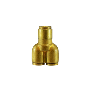 Midland Industries 20551 Union Wye, 5/32-in Push-to-Connect x 5/32-in Push-to-Connect x 5/32-in Push-to-Connect, Brass