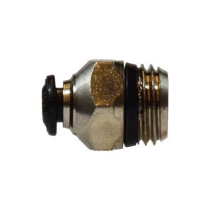 Midland Industries 20634N Straight Adapter, 8 mm Push-In x 1/4 in MIP, Brass, Nickel-Plated