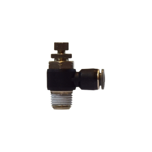 Midland Industries 20781C Meter In Right Angle Flow Control Valve, 3/8 x 3/8 in Nominal, Push-In x MIP