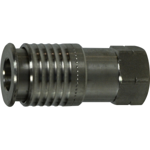 Midland Industries 28560SS Universal Female Coupler, 1/4-in Body, 1/4-in Female NPT, Stainless Steel