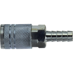 Midland Industries 28562S Industrial Interchange Hose ID Coupler, 1/4-in Body, 1/4-in Hose Barb, Steel