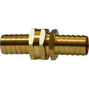 Midland Industries 707042-08 Coupling Set, 1/2 in Hose Barbed x 1/2 in Hose Barbed, Brass