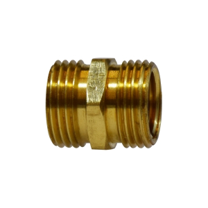 Midland Industries 30099 Straight Rigid Adapter, 3/4 in MGH x 3/4 in MGH, Brass