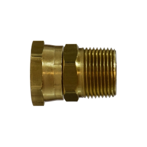 Midland Industries 30184 Straight Swivel Adapter, 3/4 in FGH x 3/4 in MNPTF, Brass
