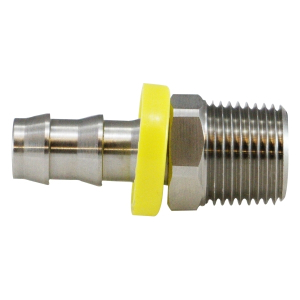 Midland Industries 30210SS Adapter, 3/4 in Push-On Hose Barbed x 3/4 in MIP, Stainless Steel