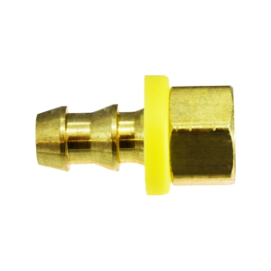 Midland Industries 30314 Adapter, 3/8 in Push-On Hose Barbed x 3/8 in Female Inverted Flared, Brass