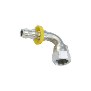 Midland Industries 30482 90 deg Elbow, 3/8 in Push-On Hose Barbed x 3/8 in Female SAE 45 deg/37 deg JIC Swivel