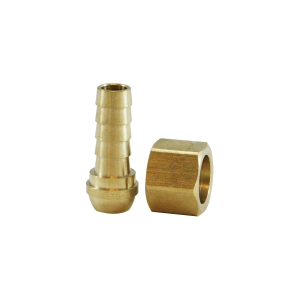 Midland Industries 32078 Ball End Swivel Connector, 1/4 in Hose x 3/8 in NPSM, Brass