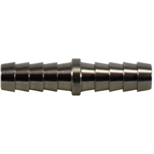 Midland Industries 32093SS Straight Splicer, 1/4 in Hose Barbed x 1/4 in Hose Barbed, Stainless Steel