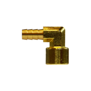 Midland Industries 32401 90-deg Elbow, 1/4-in Hose Barb x 1/8-in Female NPTF, Brass