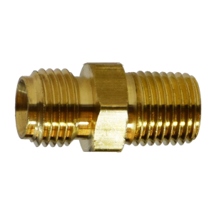 Midland Industries 32438 Right Hand Connector, 9/16 in Hose x 9/16 in Welded, Brass