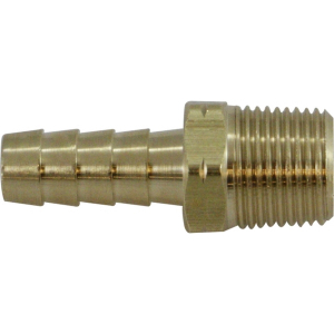 Midland Industries 32453 Rigid Adapter, 3/8 in Hose x 3/8 in Male BSPT, Brass
