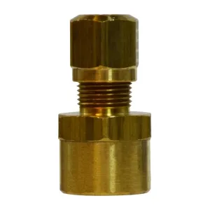 Midland Industries 38068 Adapter, 5/8 in Tube OD x 1/2 in FNPTF, Brass