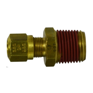 Midland Industries 38074 Adapter, 1/4 in Tube OD x 1/4 in Male NPTF, Brass