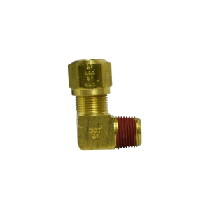 Midland Industries 38093 90 deg Elbow, 1/4 in Tube OD x 3/8 in Male NPTF, Brass