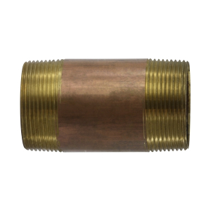 Midland Industries 40189 Seamless Pipe Nipple, 2-1/2 in MPT x 2-1/2 in MPT, 8 in, Brass