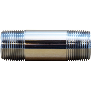 Midland Industries 41064 Pipe Nipple, 1/2 in MPT x 1/2 in MPT, 3 in, Brass, Chrome-Plated