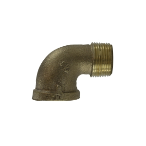 Midland Industries 44166LF 90 deg Street Elbow, 1-1/4 in MPT x 1-1/4 in FPT, Bronze