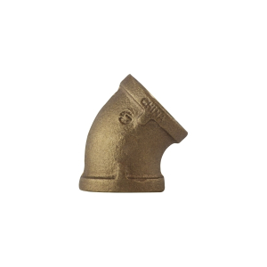 Midland Industries 44189 45 deg Round Base Street Elbow, 2-1/2 in FPT x 2-1/2 in FPT, Bronze