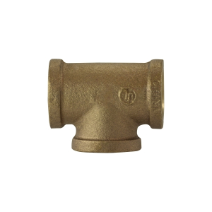Midland Industries 44257 Pipe Tee, 1-1/2 in FPT x 1-1/2 in FPT x 1-1/2 in FPT, Bronze