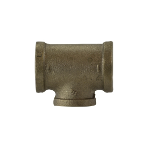 Midland Industries 44276LF Pipe Reducing Tee, 1/2 in FPT x 1/2 in FPT x 1/4 in FPT, Bronze