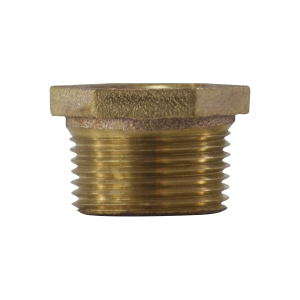Midland Industries 44515 Reducer Hex Bushing, 1-1/4 in MPT x 3/8 in FPT, Bronze