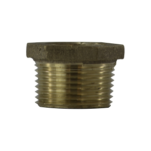 Midland Industries 44517LF Hex Bushing, 1-1/4 in MPT x 3/4 in FPT, Bronze