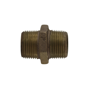 Midland Industries 44724 Hex Nipple, 3/4 in MPT x 3/4 in MPT, 1.77 in, Bronze