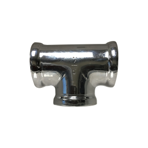 Midland Industries 45255 Tee, 1 in 1 in 1 in, Bronze, Chrome-Plated