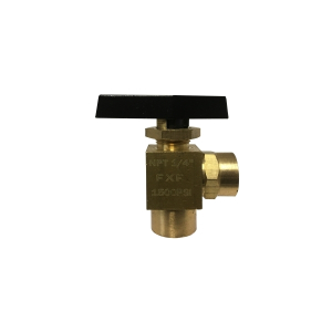 Midland Industries 46878 Angle Ball Valve, 1/4 in Nominal, FPT x FPT, 1500 psi WOG Pressure, -40 to 300 deg F