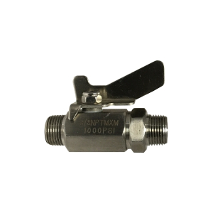 Midland Industries 46912SS Miniature Ball Valve, 1/4 in Nominal, MIP x MIP, 1000 psi WOG Pressure